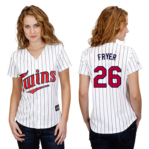 Eric Fryer #26 mlb Jersey-Minnesota Twins Women's Authentic Home White Baseball Jersey